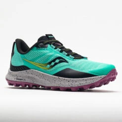 Saucony Peregrine 12 Women's Cool Mint/Acid -Sports Shoe Store 048046 5