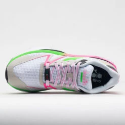 Diadora Atomo V7000 Women's White/Green Fluo/Pink Fluo -Sports Shoe Store 049498 2