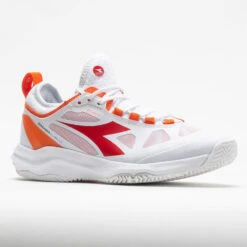 Diadora Speed Blushield Fly Clay Women's White/Fiery Red -Sports Shoe Store 116606 5