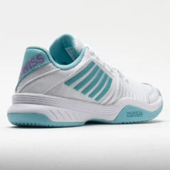 K-Swiss Court Express Women's White/Angel Blue/Sheer Lilac -Sports Shoe Store 116923 6