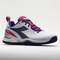 Diadora Blushield Torneo 2 Clay Women's White/Blueprint/Pink Yarrow -Sports Shoe Store 117022 5