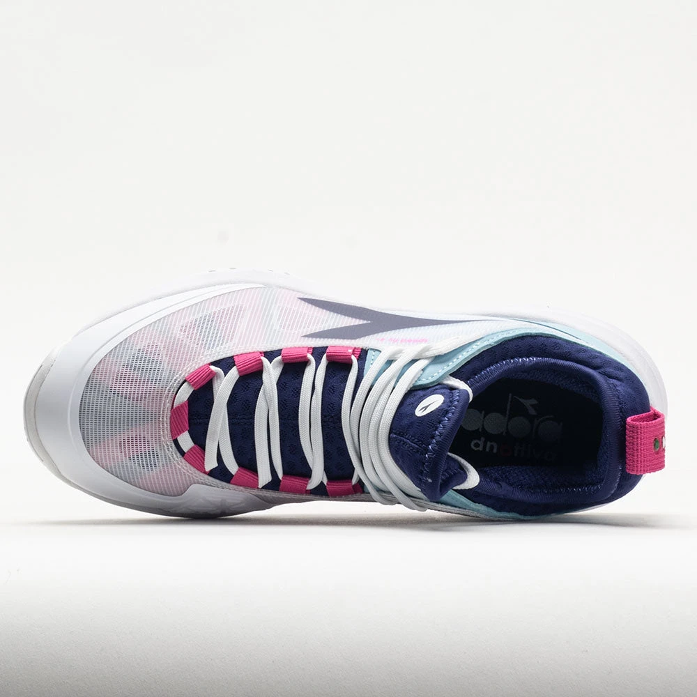 Diadora Speed Blushield Fly 4+ AG Women's White/Blueprint/Pink Yellow 5 Diadora Speed Blushield Fly 4+ AG Women's White/Blueprint/Pink Yellow - Image 3