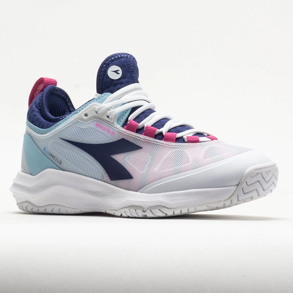 Diadora Speed Blushield Fly 4+ AG Women's White/Blueprint/Pink Yellow 7 Diadora Speed Blushield Fly 4+ AG Women's White/Blueprint/Pink Yellow - Image 5
