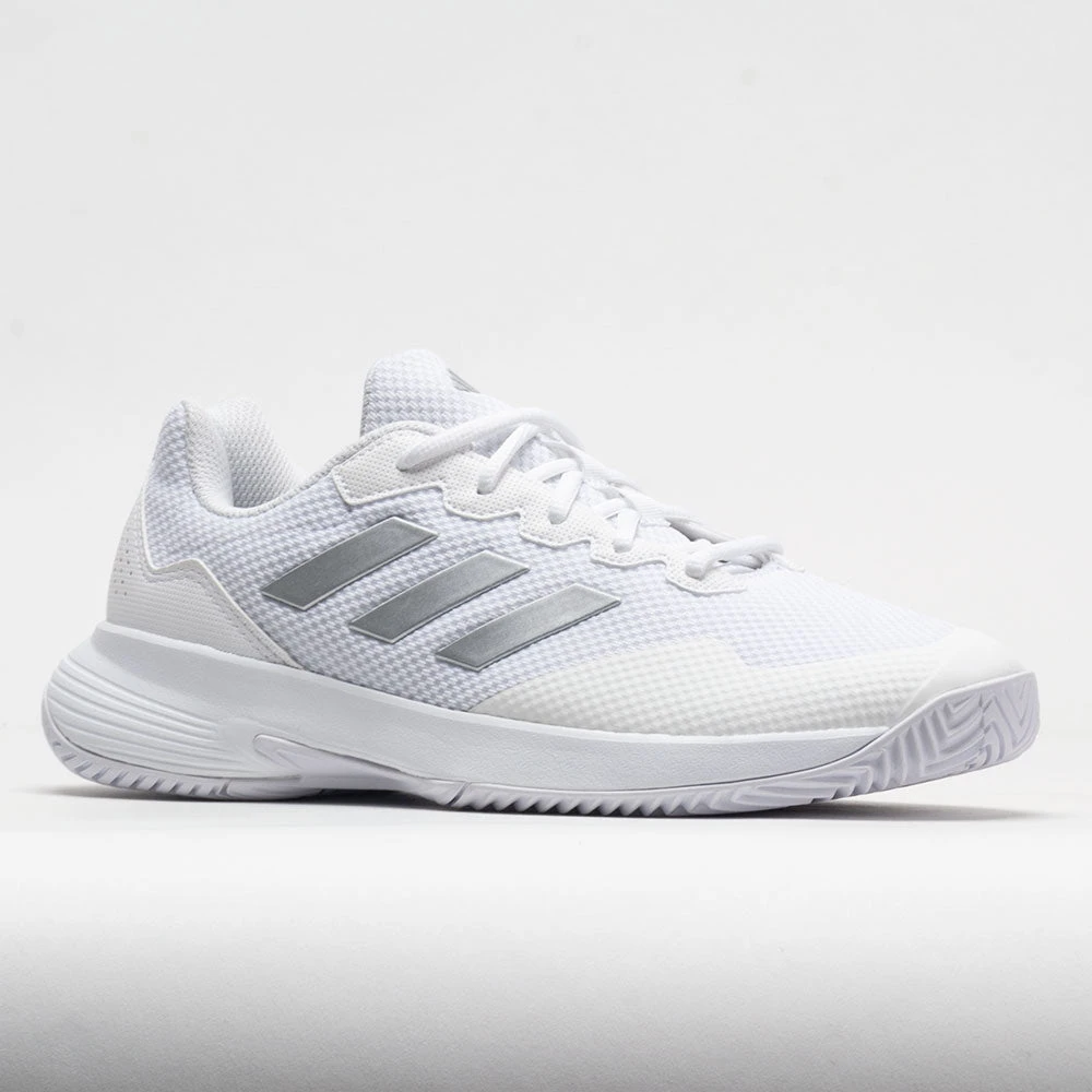 Adidas GameCourt Women's White/Silver Metallic/White 7 Adidas GameCourt Women's White/Silver Metallic/White - Image 5