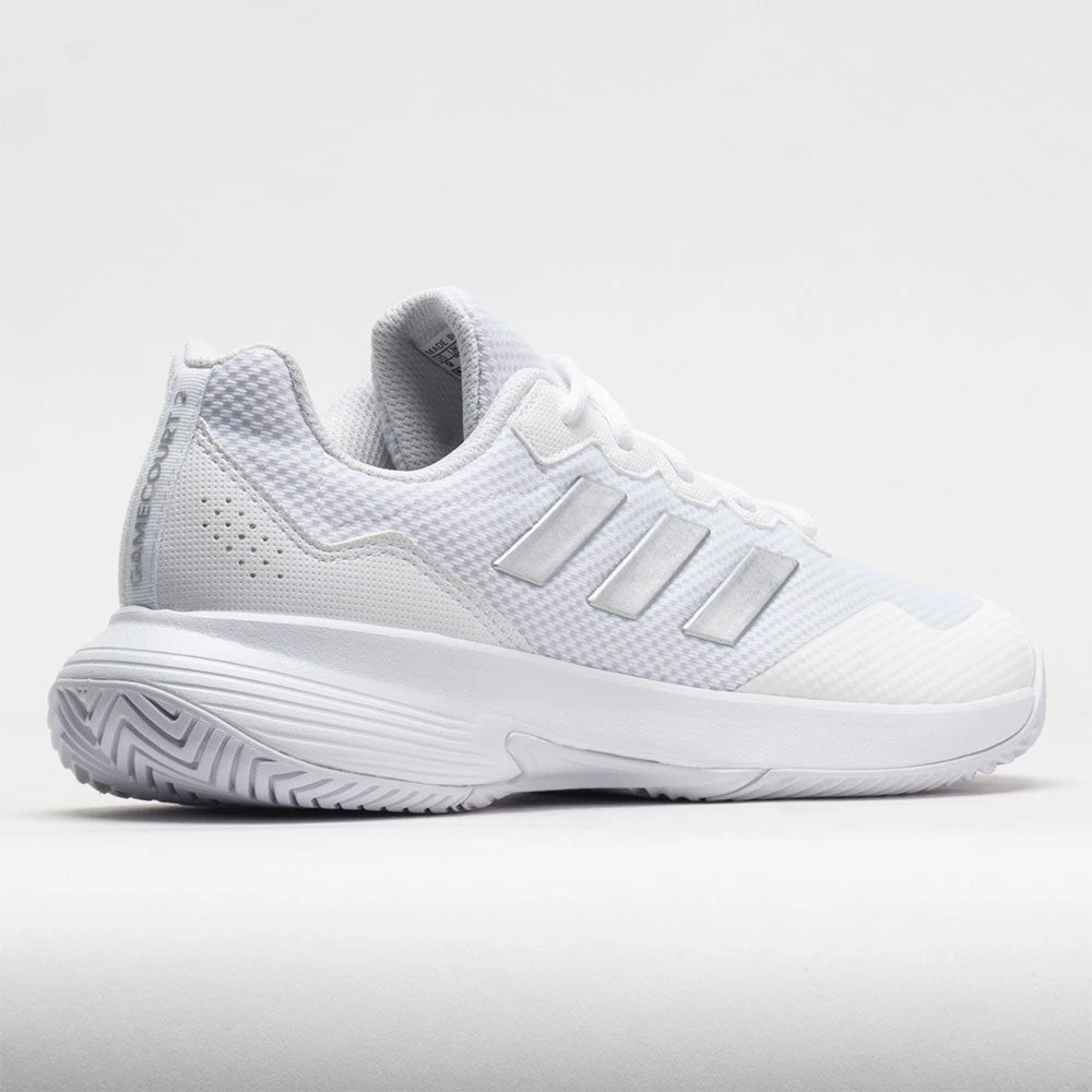 Adidas GameCourt Women's White/Silver Metallic/White 8 Adidas GameCourt Women's White/Silver Metallic/White - Image 6