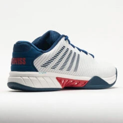 K-Swiss Hypercourt Express 2 Men's Blanc De Blanc/Blue Opal/Lollipop -Sports Shoe Store 117125 6