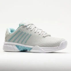 K-Swiss Hypercourt Express 2 Women's Vaporous Gray/White/Blue Glow -Sports Shoe Store 117154 5