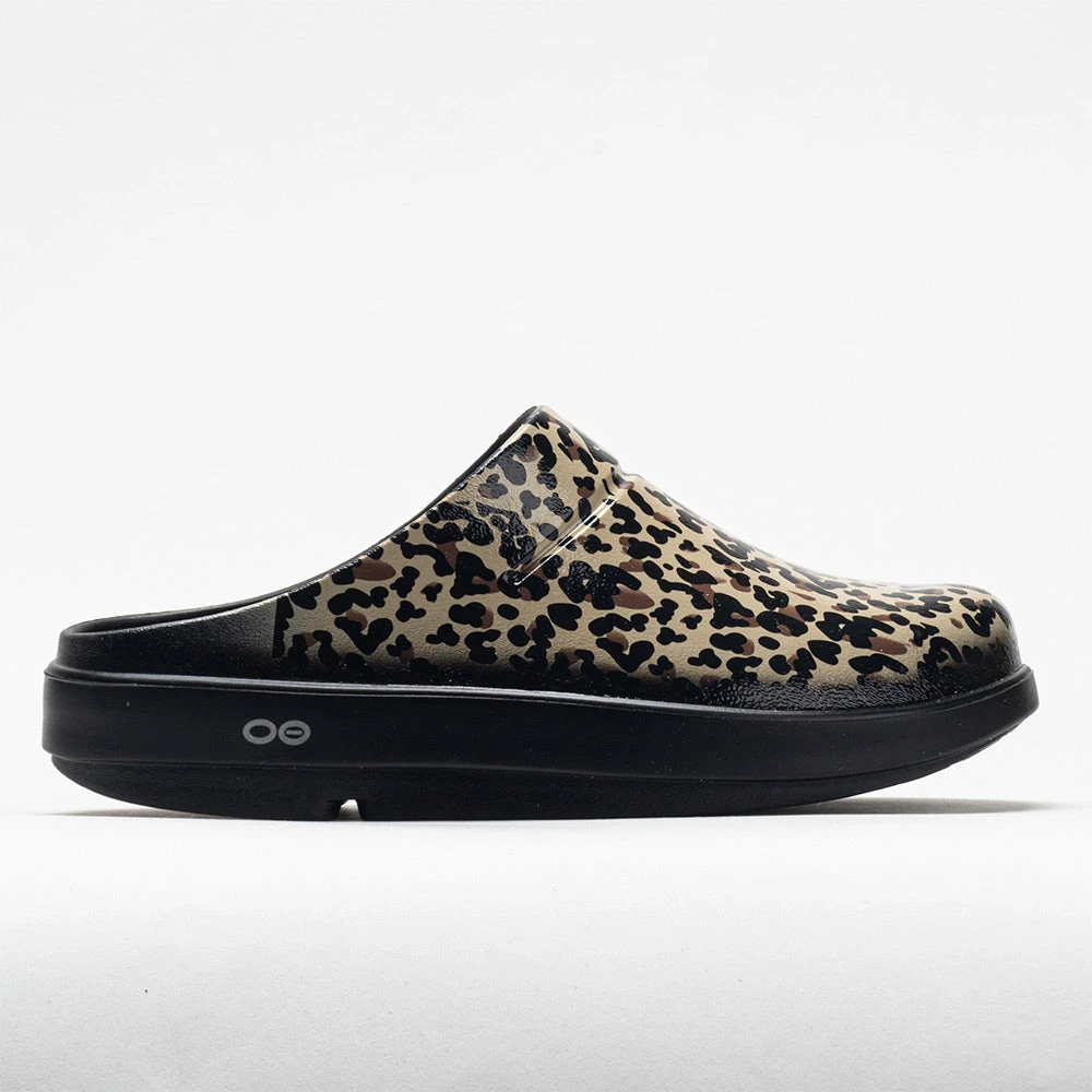 OOFOS OOcloog Limited Women's Black Leopard 3 OOFOS OOcloog Limited Women's Black Leopard